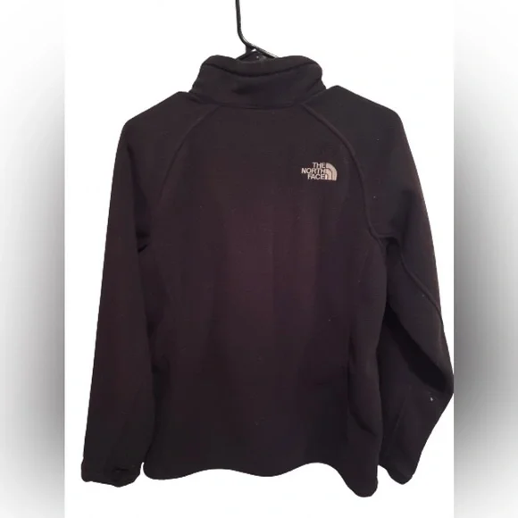 The North Face Black Fleece Jacket Women’s Size Large Full Zip Pockets - Picture 2 of 3